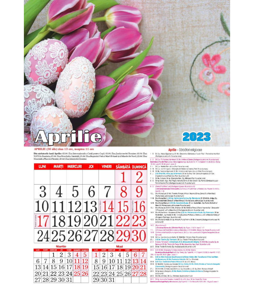 CALENDAR Flori 2023 CALENDAR Flori 2023