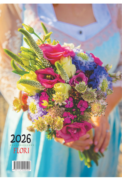CALENDAR Flori 2026 - CU SPIRA FORMAT A3