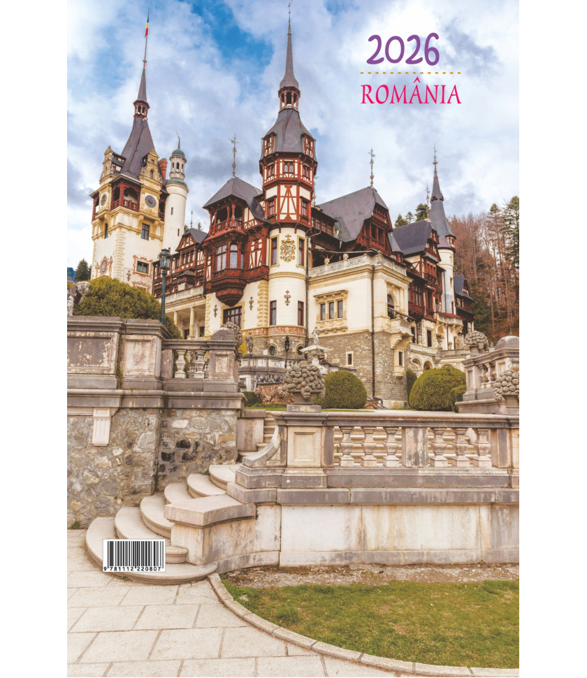 CALENDAR ROMANIA 2026 - CU SPIRA FORMAT A3 CALENDAR ROMANIA 2026 - CU SPIRA FORMAT A3