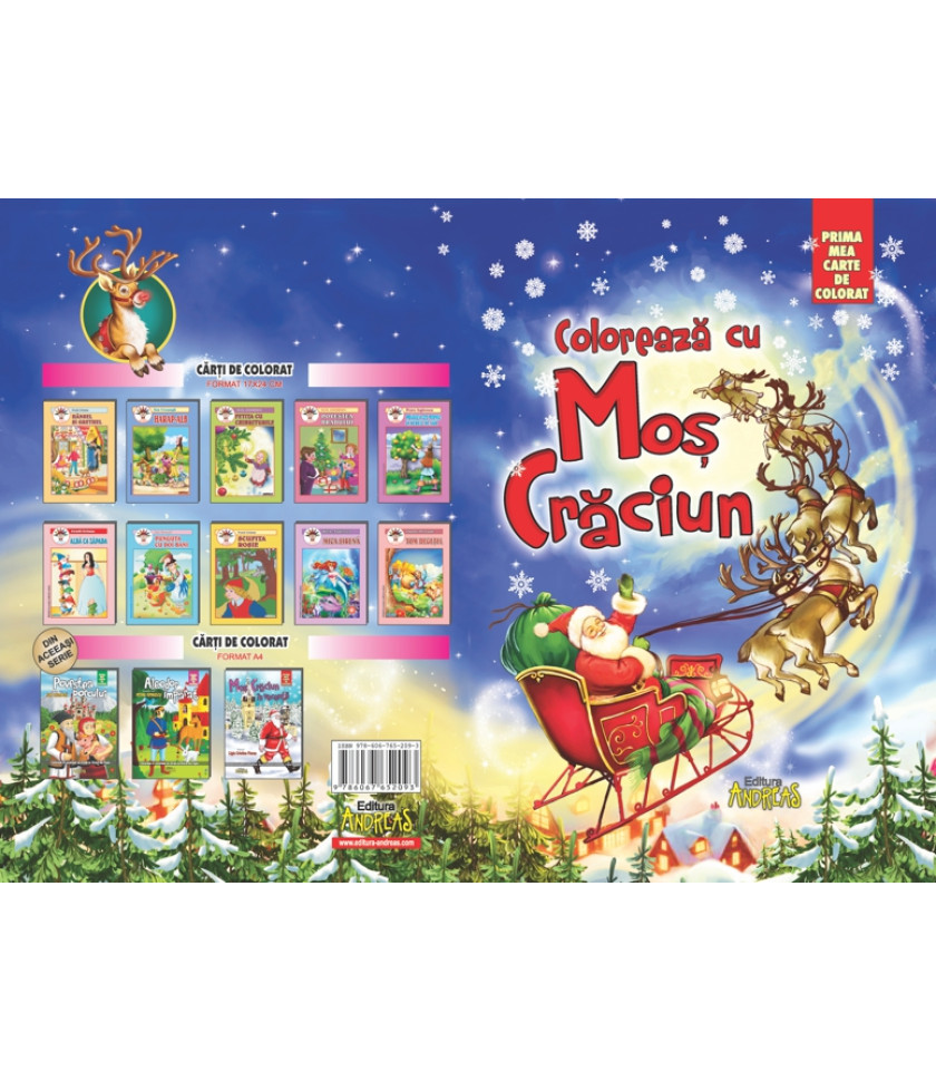 Coloreaza cu Mos Craciun Coloreaza cu Mos Craciun