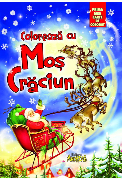 Coloreaza cu Mos Craciun