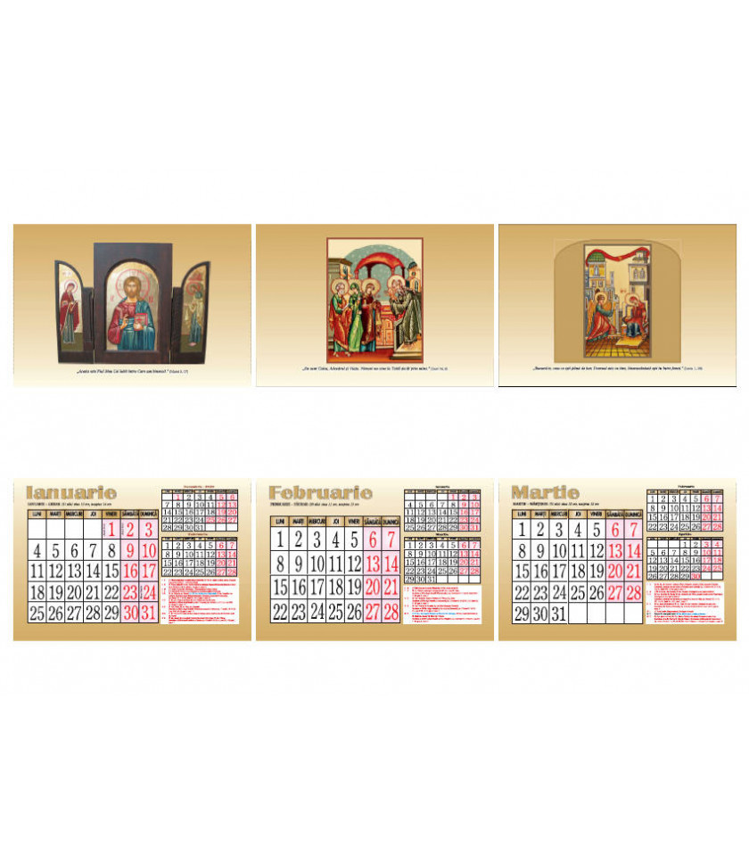 CALENDARUL BUNULUI CRESTIN - cu iconostase - 2022 CALENDARUL BUNULUI CRESTIN - cu iconostase - 2022