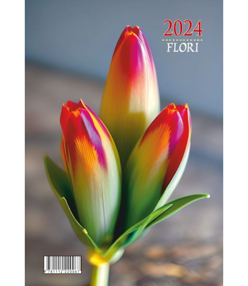 CALENDAR Flori 2024 - CALENDAR CU SPIRA FORMAT A3