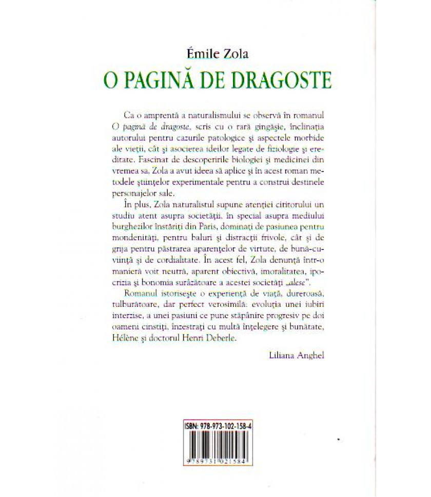 O pagina de dragoste - Emile Zola