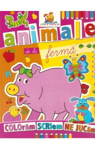 Animale de la ferma. Carte de colorat 