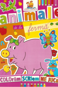 Animale de la ferma. Carte de colorat 