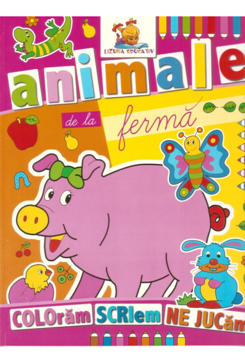 Animale de la ferma. Carte de colorat 