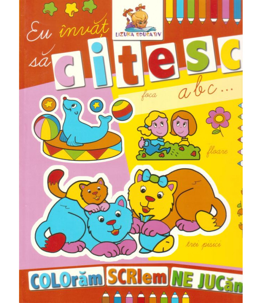 Eu invat sa citesc. Carte de colorat 