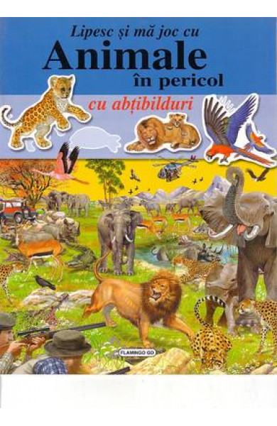 Animale in pericol - carte cu abtibilduri
