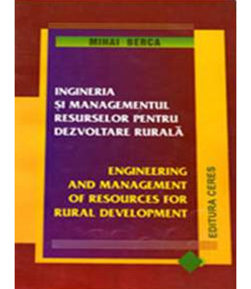 Ingineria si managementul resurselor pentru dezvoltarea rurala