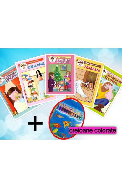 Pachet carti de colorat + 12 creioane colorate