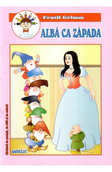 Alba ca Zapada - carticica de povesti, de citit si de colorat
