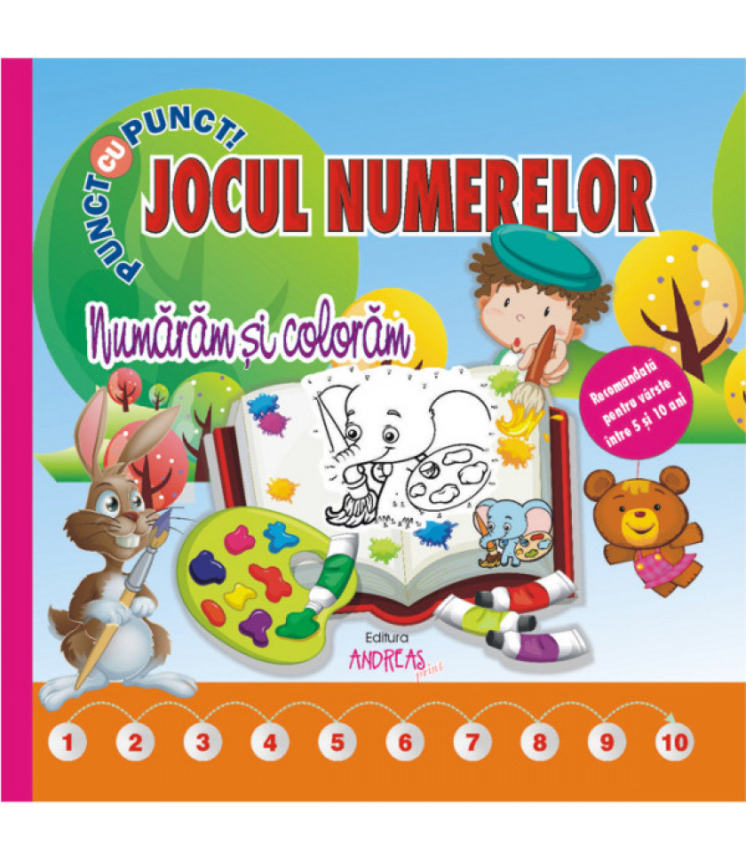 Jocul numerelor - numaram si coloram (Punct cu punct)