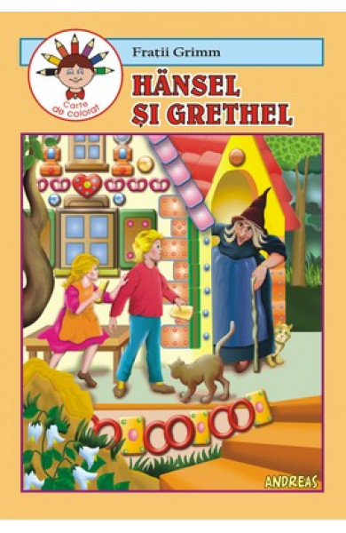 Hansel si Grethel - carte de colorat - repovestire dupa Fratii Grimm Hansel si Grethel - carte de colorat - repovestire dupa Fratii Grimm