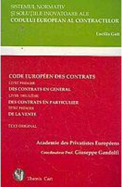 SISTEMUL NORMATIV SI SOLUTIILE INOVATOARE ALE CODULUI EUROPEAN AL CONTRACTELOR