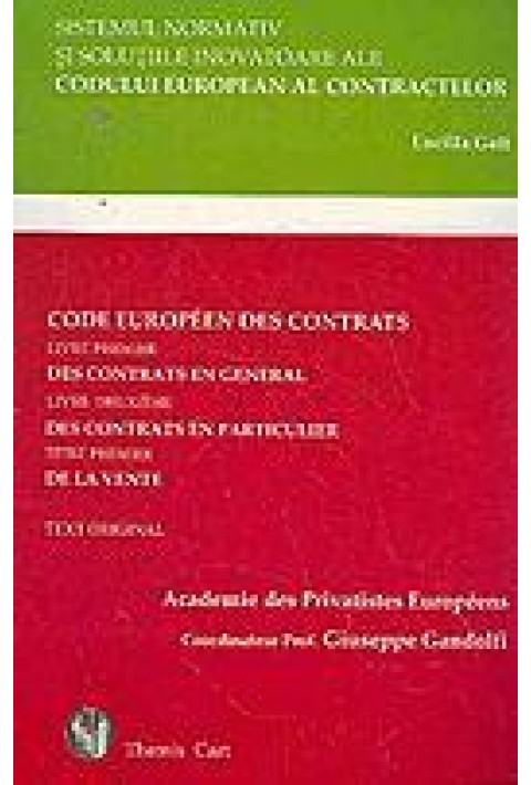 SISTEMUL NORMATIV SI SOLUTIILE INOVATOARE ALE CODULUI EUROPEAN AL CONTRACTELOR
